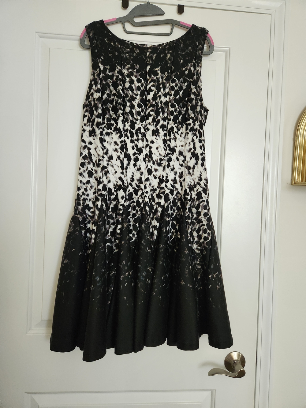 Eliza J Black and White Animal Print Dress